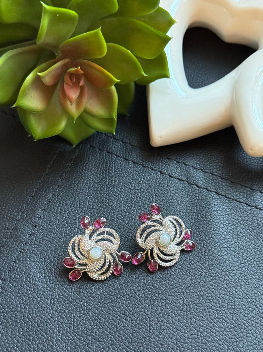 Stylish Flower Studs(NAE0029-30)