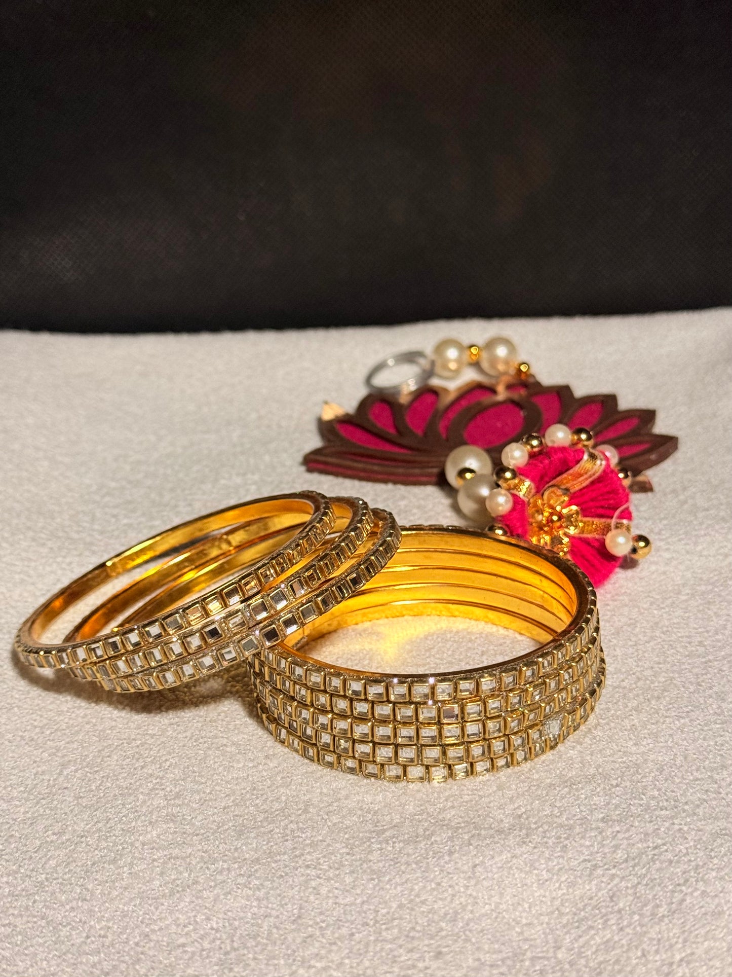 Elegant Metal bangles with stones