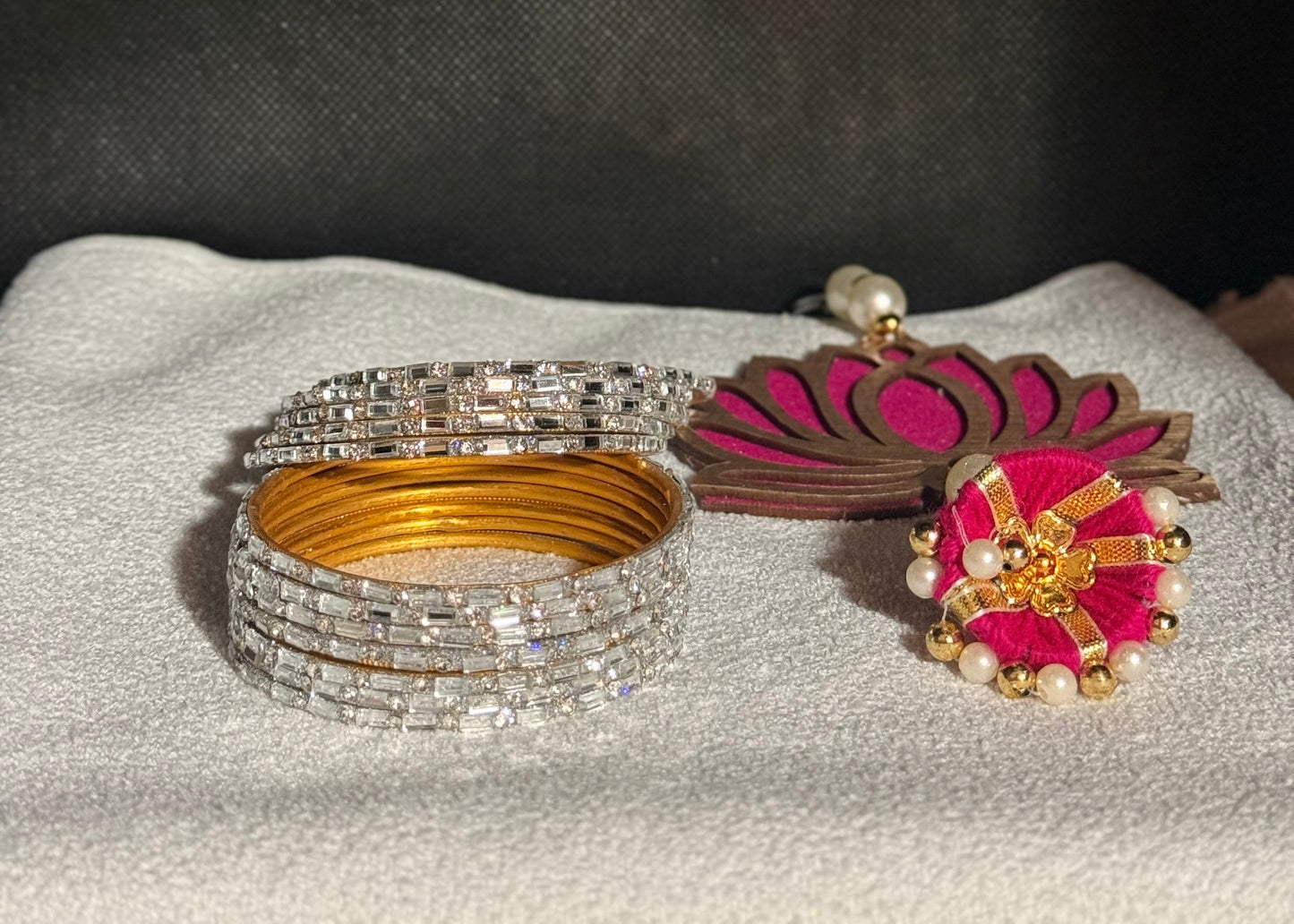 Elegant Metal bangles with stones