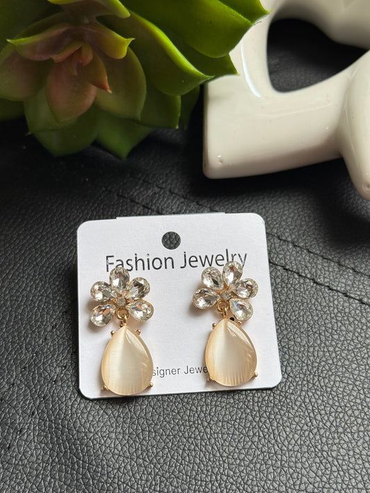 Stones Flower Drop Earrings (NAE0058-60)